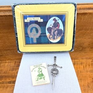 Clan MacNeil Scottish Crest Badge & Coaster Set